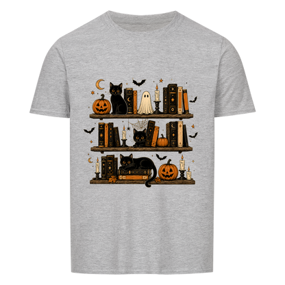 Halloween Bookshelves Basic Shirt Unisex
