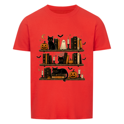 Halloween Bookshelves Basic Shirt Unisex