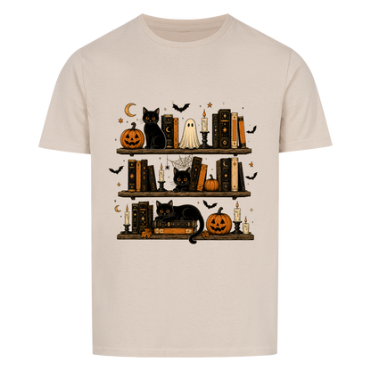 Halloween Bookshelves Basic Shirt Unisex