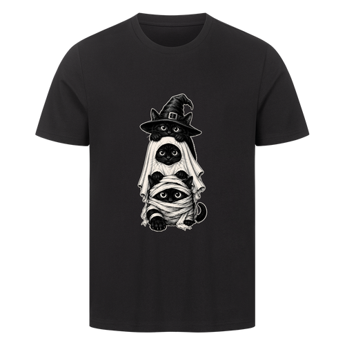 Drei Katzen in Halloween-Kostümen T-Shirt