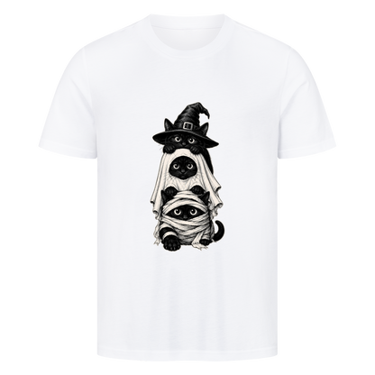 Drei Katzen in Halloween-Kostümen T-Shirt