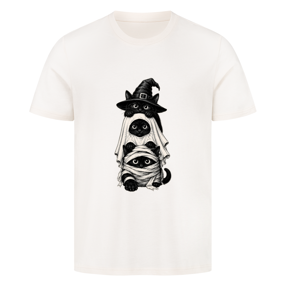 Drei Katzen in Halloween-Kostümen T-Shirt