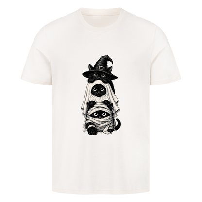 Drei Katzen in Halloween-Kostümen T-Shirt