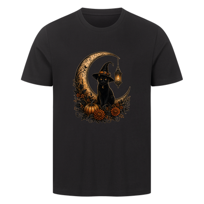 Hexenkatze auf dem Sichelmond T-Shirt