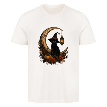 Hexenkatze auf dem Sichelmond T-Shirt