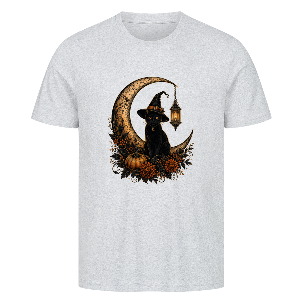 Hexenkatze auf dem Sichelmond T-Shirt