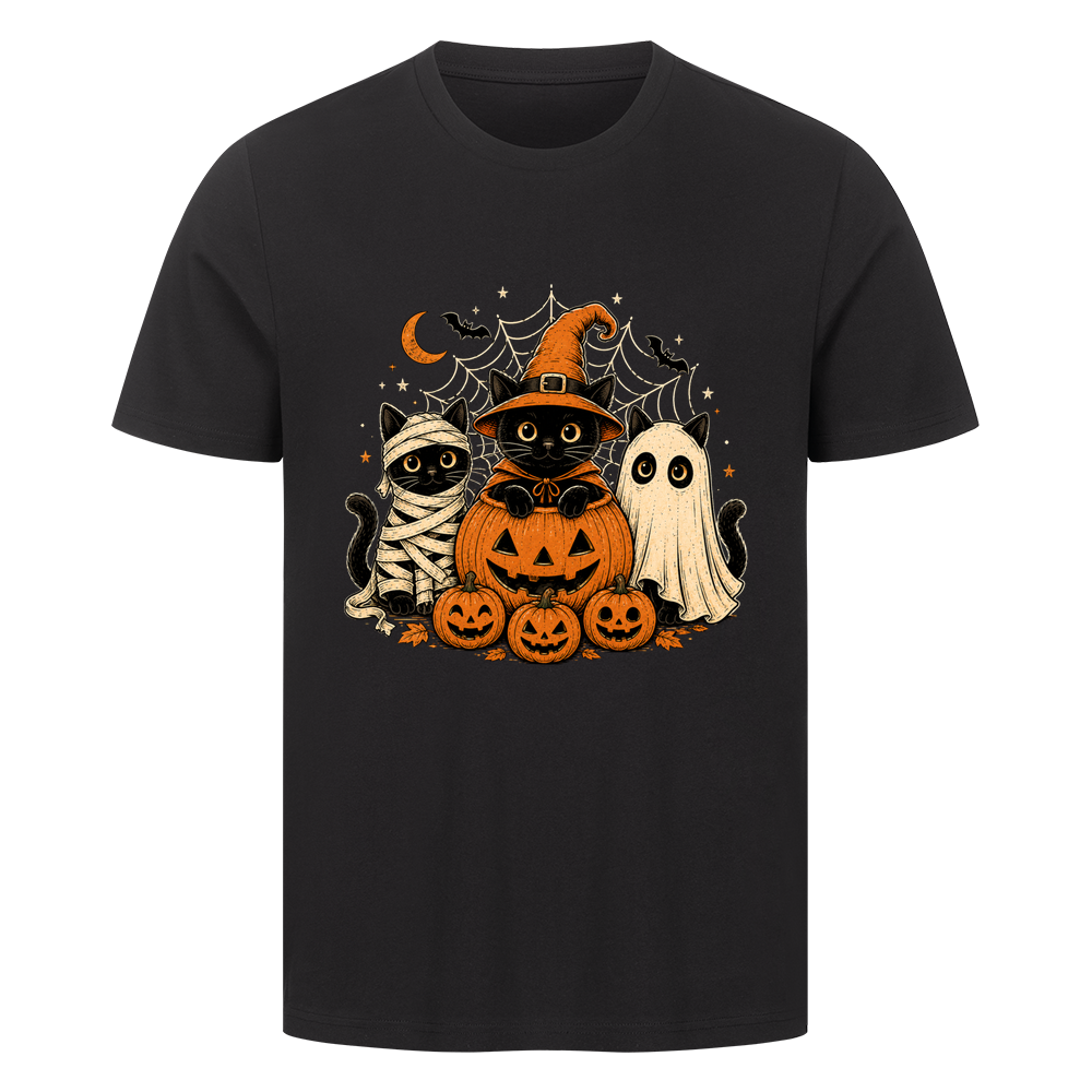 Verkleidete Kätzchen und Kürbisse T-Shirt