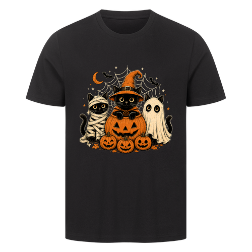 Verkleidete Kätzchen und Kürbisse T-Shirt