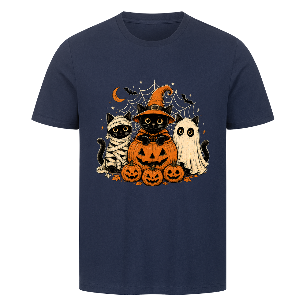 Verkleidete Kätzchen und Kürbisse T-Shirt