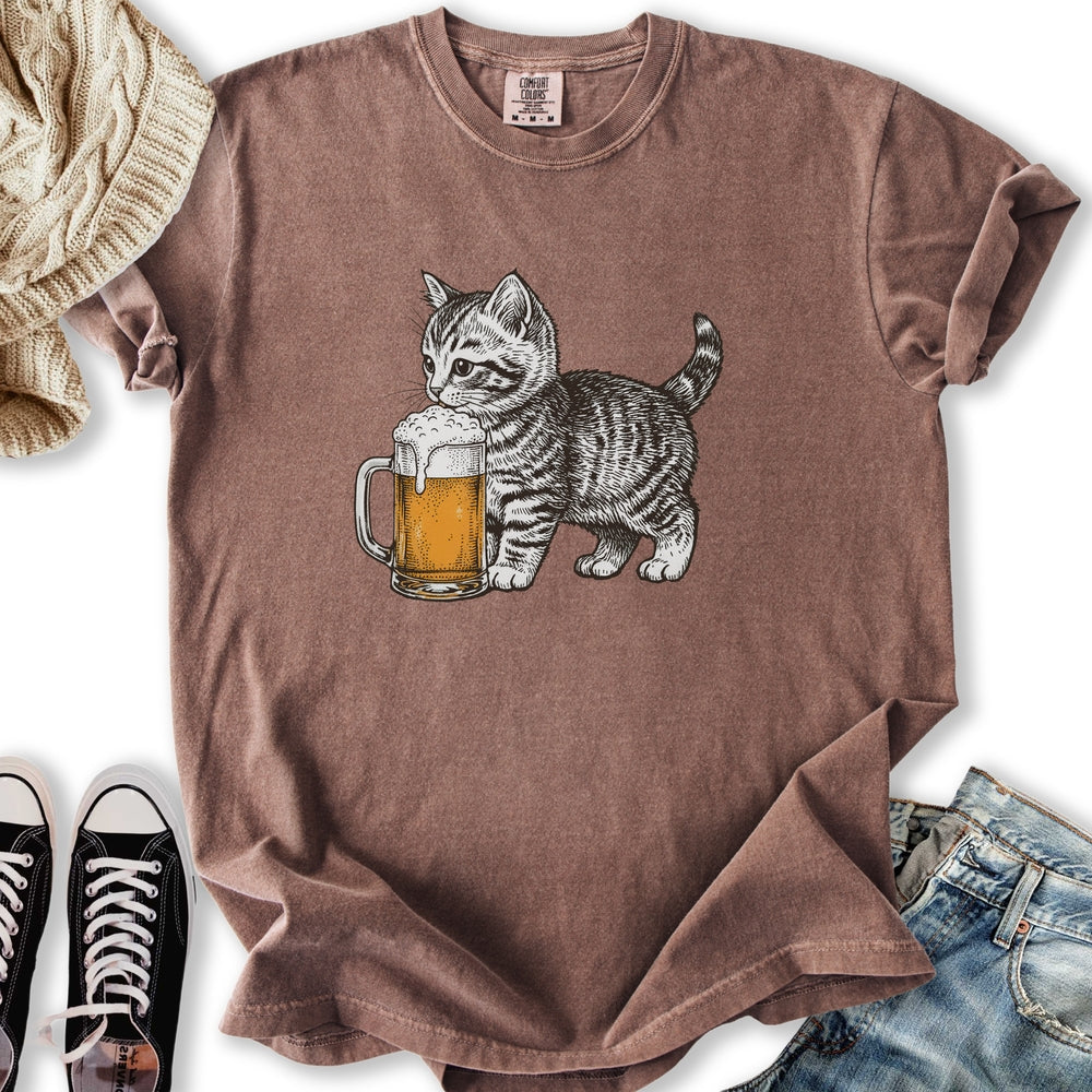 Kitten with Beer Relaxed Tee