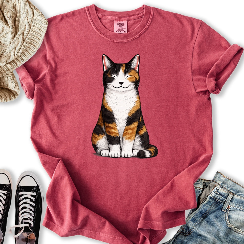 Smiling Calico Cat Relaxed Tee