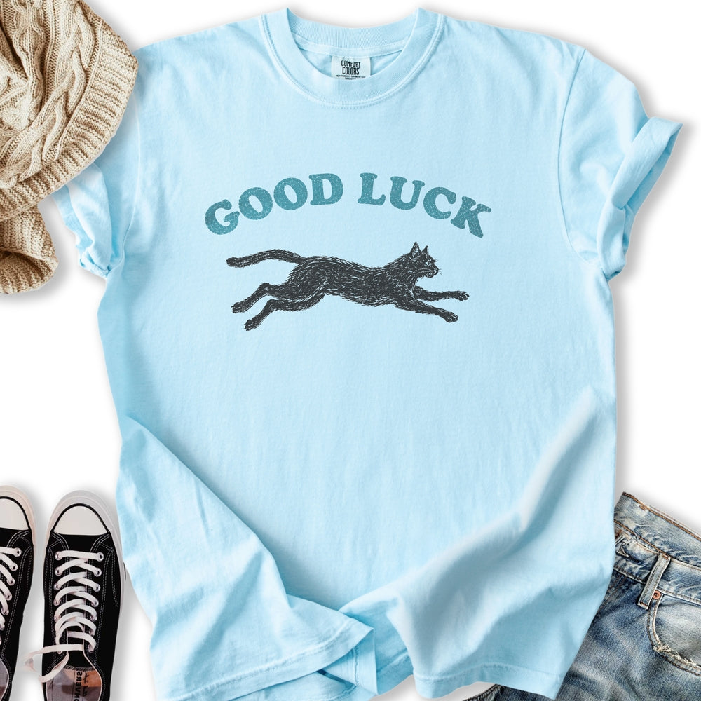 Good Luck Black Cat Relaxed Tee