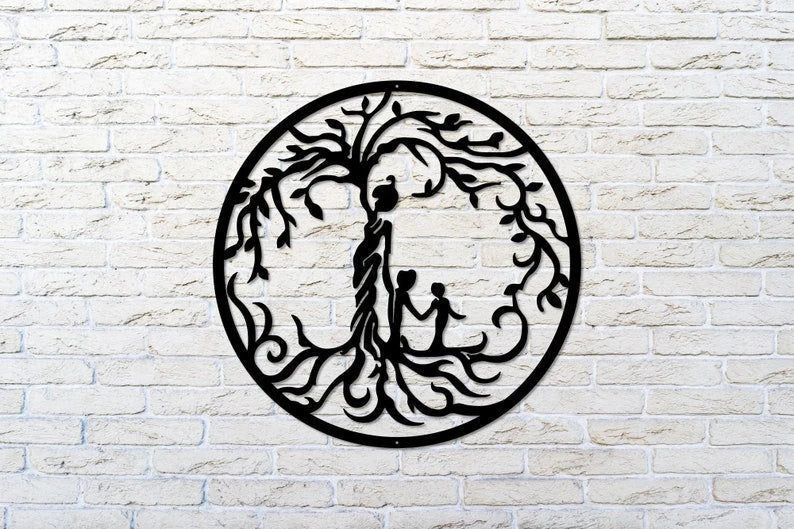 Tree of Life Mother Child Sign Metal Tree of Life Tree of Life Decor Gift for Mom Mother's Day Gift Mom - metal sign