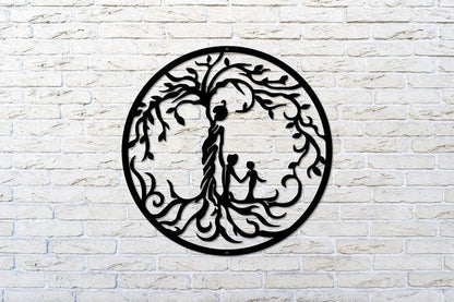 Tree of Life Mother Child Sign Metal Tree of Life Tree of Life Decor Gift for Mom Mother's Day Gift Mom - metal sign