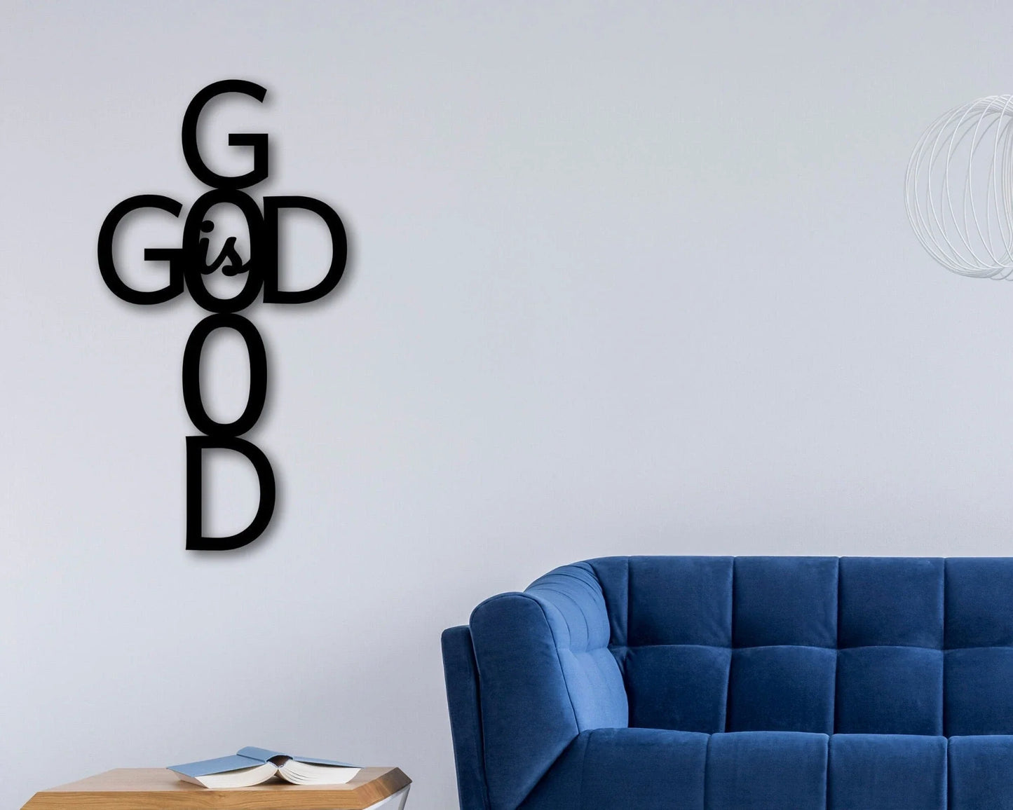 God Bless Our Home Metal Sign Cross Religious Decor God Bless Spiritual Decor Religious God Is Good Metal Sign Wall Hanger - 10 inches - metal sign