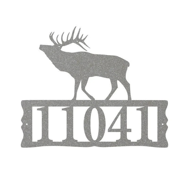 Elk Metal Address Plaque For House Address Number Metal Address Sign House Numbers Front Porch Address - 10 inches - metal sign