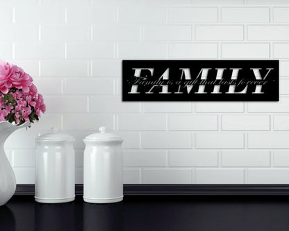 Family Sign Family Metal Sign Family Wall Decor Thanksgiving Decor Family Word Sign Metal Cut Out Family Sign Family Dining Room Decor - 10 inches - metal sign