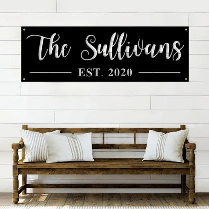Family Name Metal Sign - 10 inches - metal sign