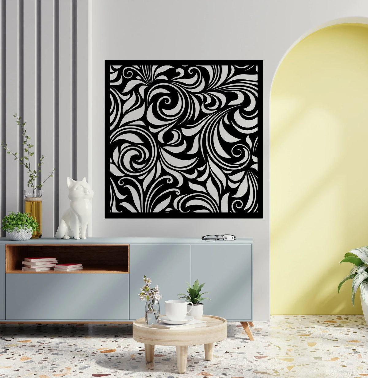 Metal Decorative Panel Fence Privacy Screen Steel Panel Beautiful Unique Minimalist Outdoor Or Indoor Dp40 - 10 inches - metal sign