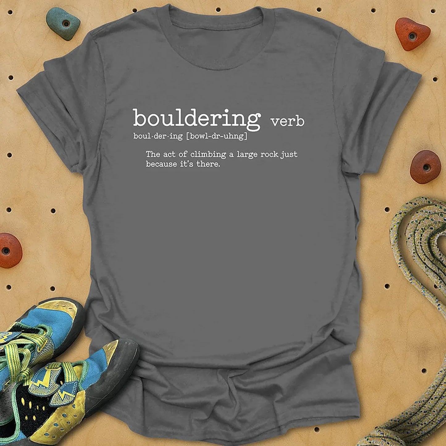 Bouldering Definition Tee - Charcoal