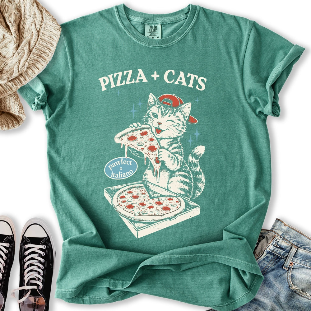 Pizza and Cats Relaxed Tee