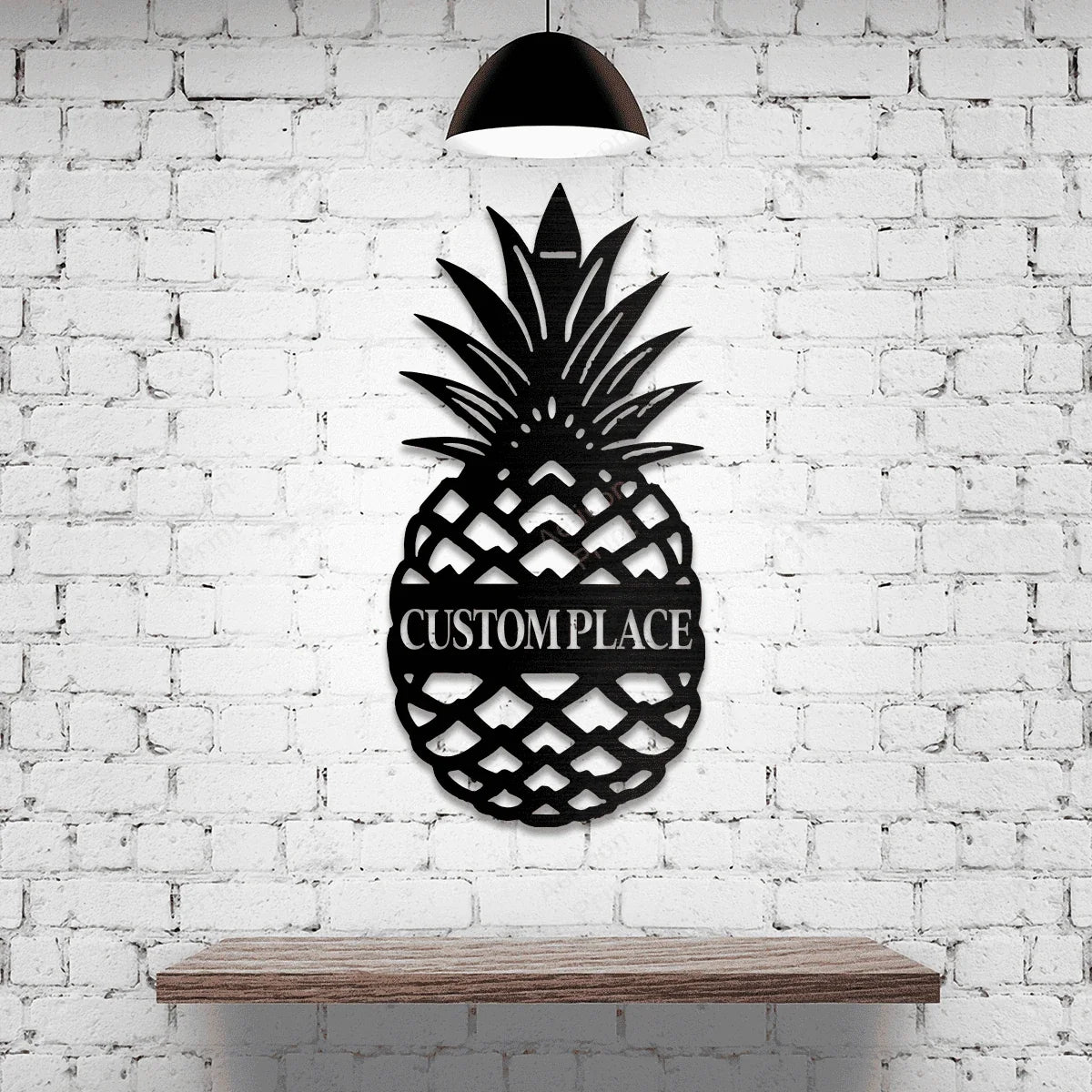 Hello Pineapple Front Door Sign Cut Metal Sign Metal House Sign - 12 inches - metal sign