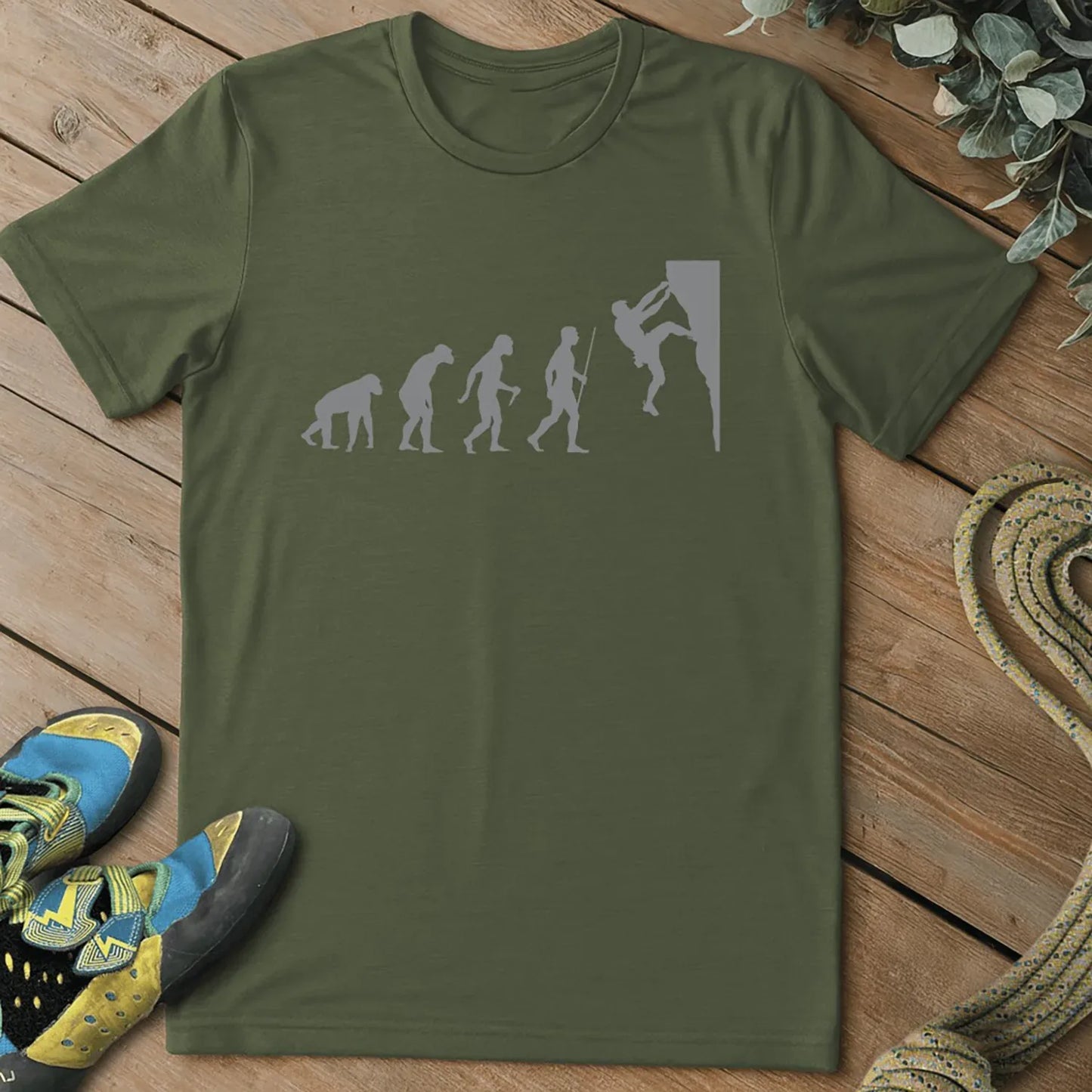 Evolution of a Climber Tee - Military Green