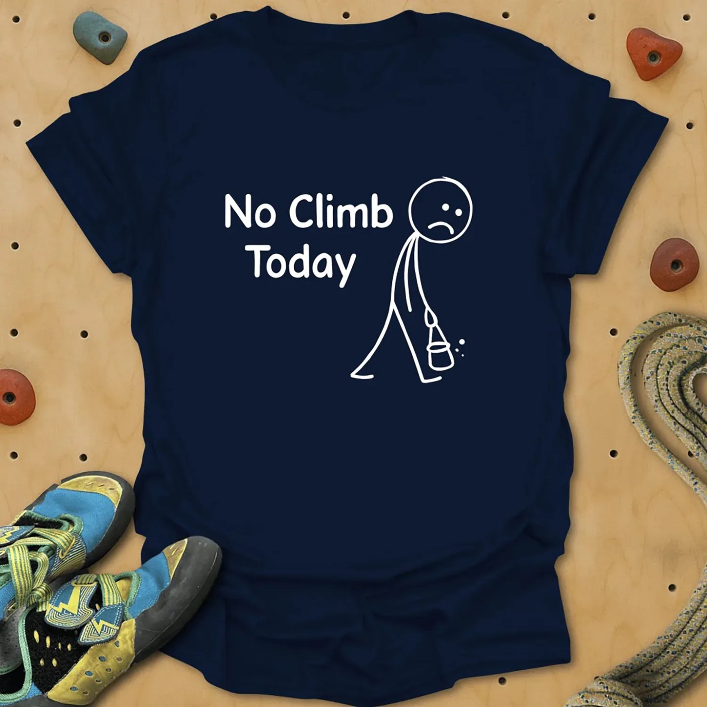 No Climb Today Tee - Navy