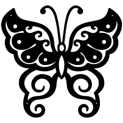 Butterfly Three Butterflies Butterflies Butterfly Metal Wall Decor - 14 inches - metal sign