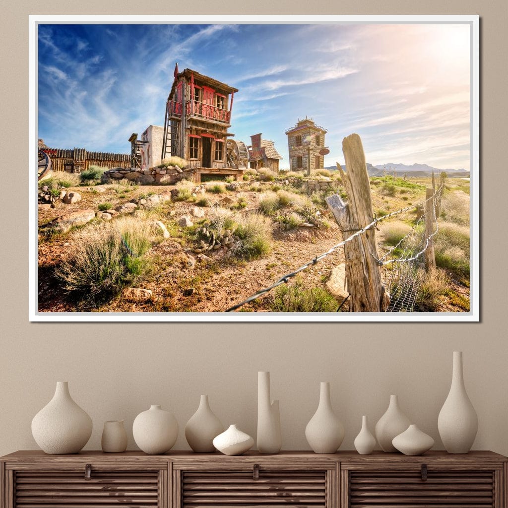 Abandoned Western Town Canvas Wall Art