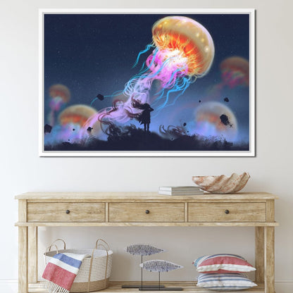 Giant Jellyfish Canvas Wall Art
