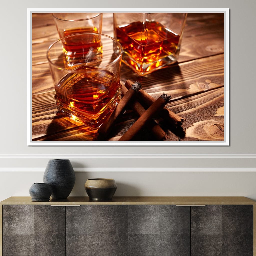 Cognac & Cigars Canvas Wall Art