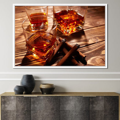 Cognac & Cigars Canvas Wall Art