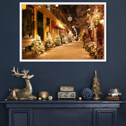 Christmas in Quebec City Canvas Wall Art