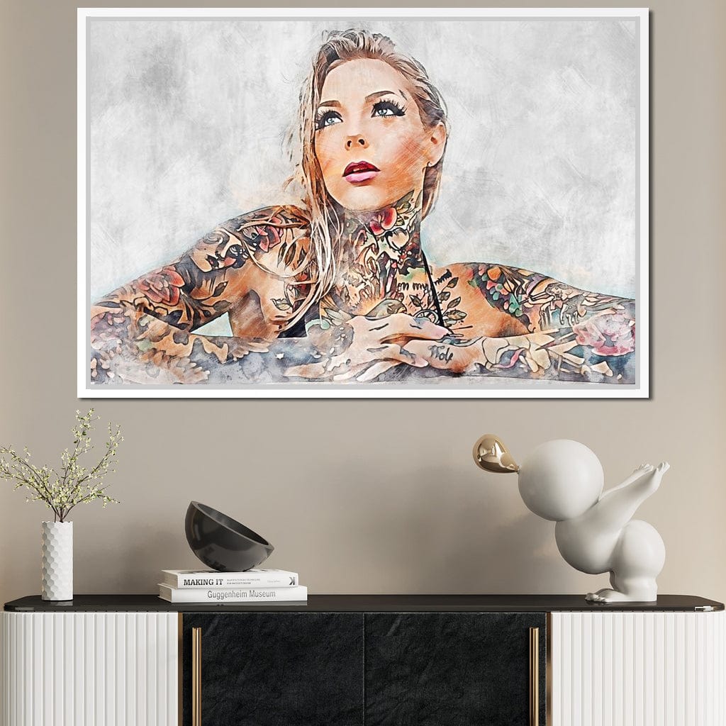 Girl Tattoo 2 - Mateo Canvas Wall Art