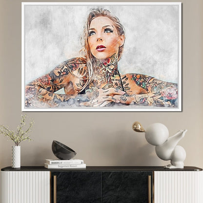 Girl Tattoo 2 - Mateo Canvas Wall Art