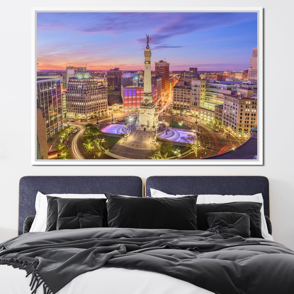 Indianapolis Skyline Canvas Wall Art