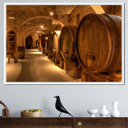 Wine Cellar in the Abbey Canvas Wall Art