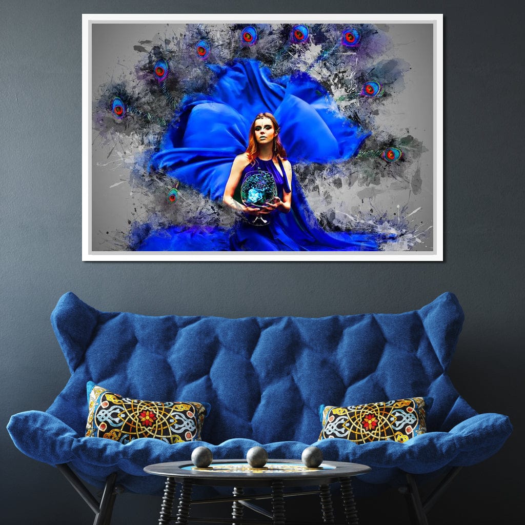 Feather Gown Canvas Wall Art