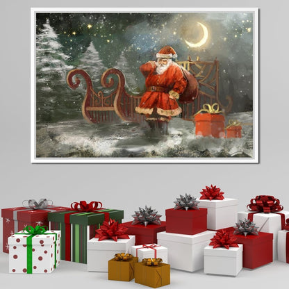 Christmas Night Canvas Wall Art