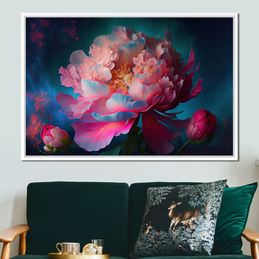 Peonie Flower 1 Canvas Wall Art