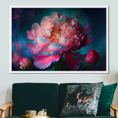 Peonie Flower 1 Canvas Wall Art