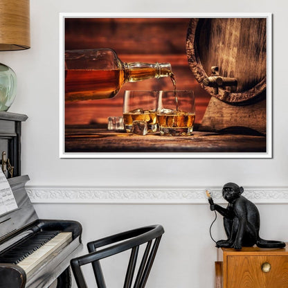 Whiskey Night Canvas Wall Art