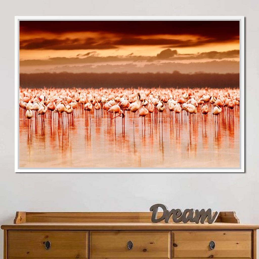 Lake Nakuru Flamingos Canvas Wall Art