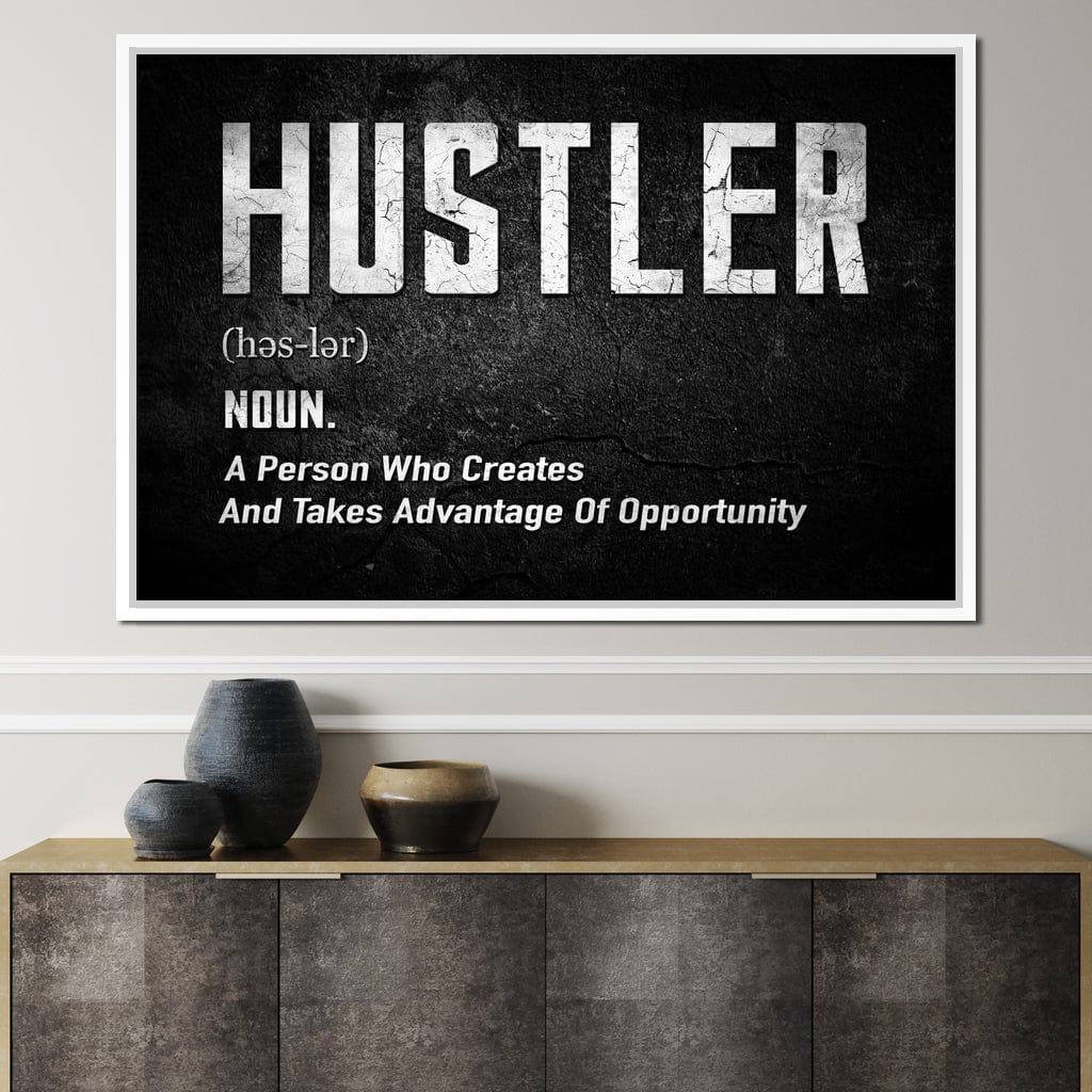 Hustle Canvas Wall Art