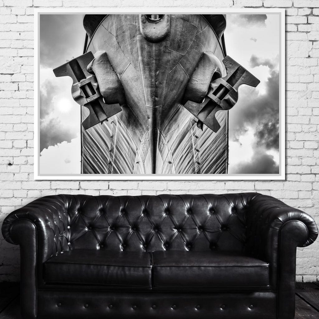 WWII Battleship Canvas Wall Art