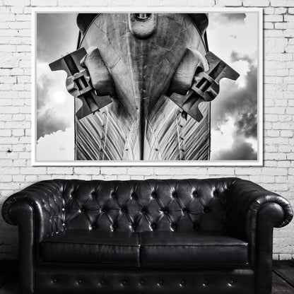 WWII Battleship Canvas Wall Art