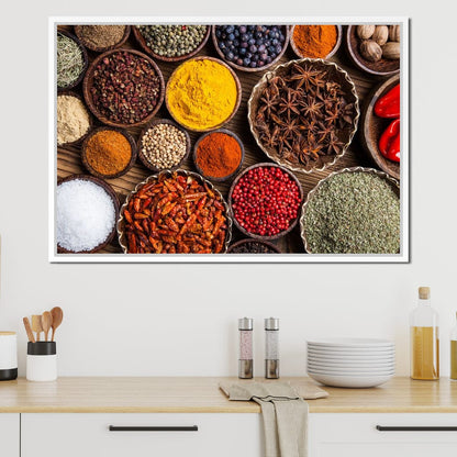 Spices Selection Canvas Wall Art