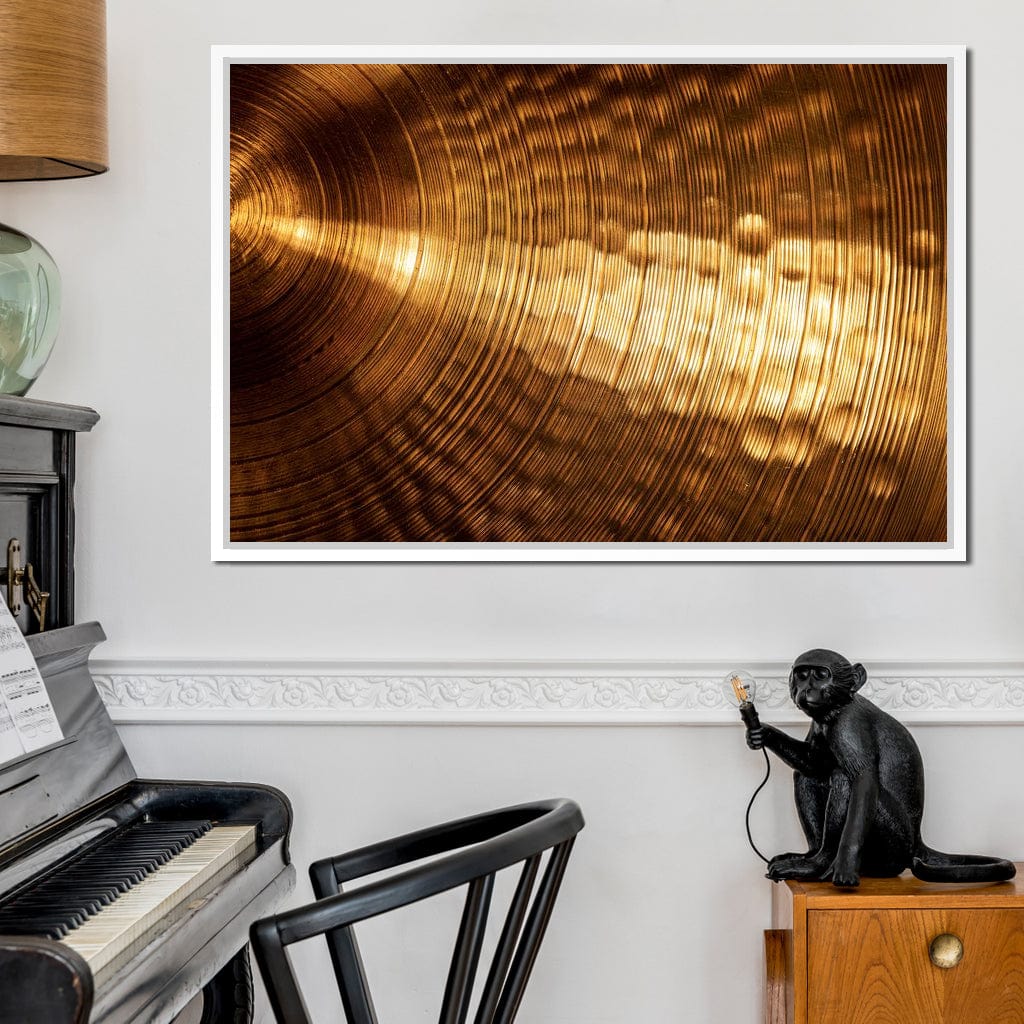 Golden Cymbal Canvas Wall Art