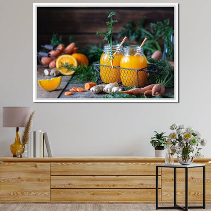 Fresh Orange Juice Canvas Wall Art